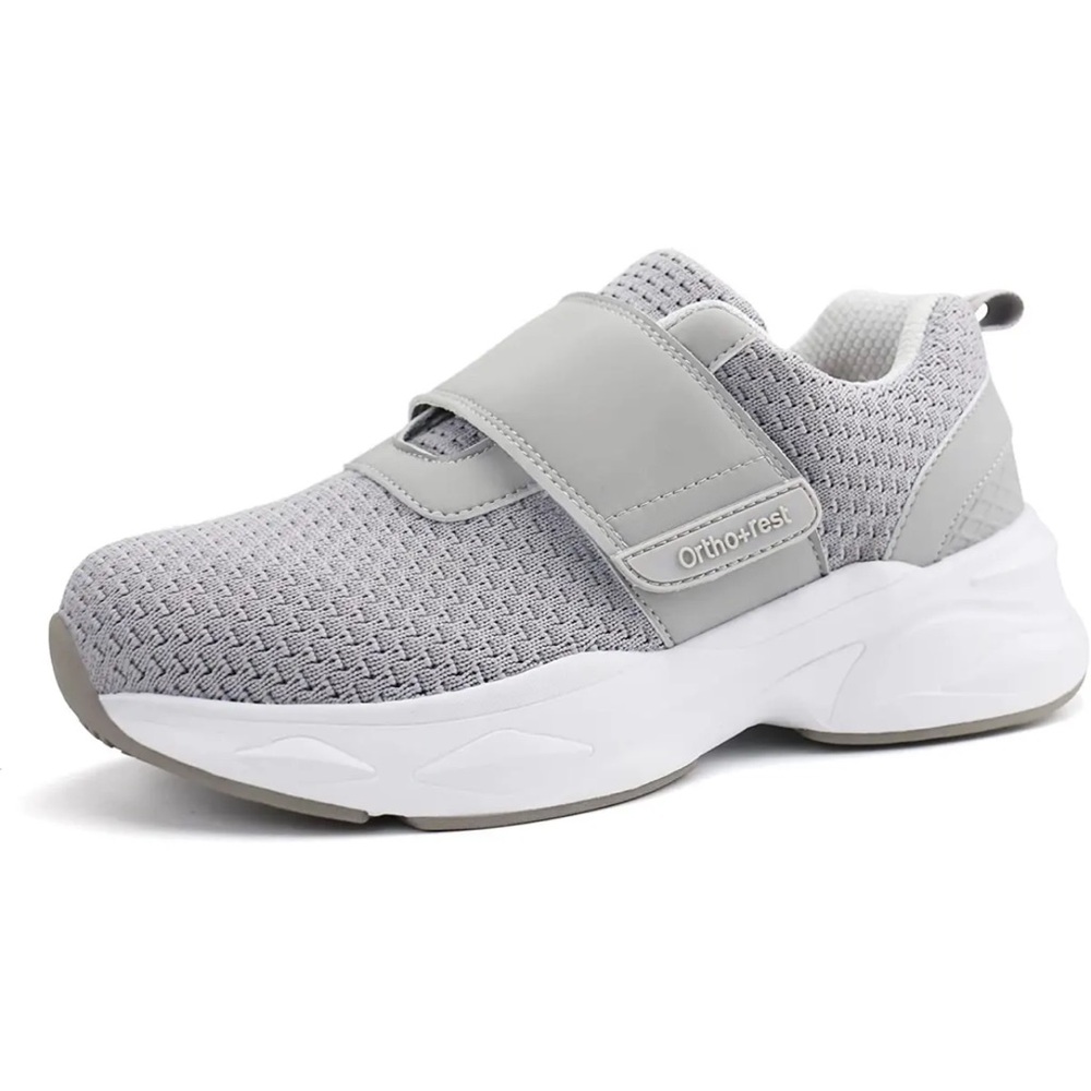 Ortho+rest Women Diabetic Shoes Adjustable Closure Orthopedic Walking Sz 9 Gray